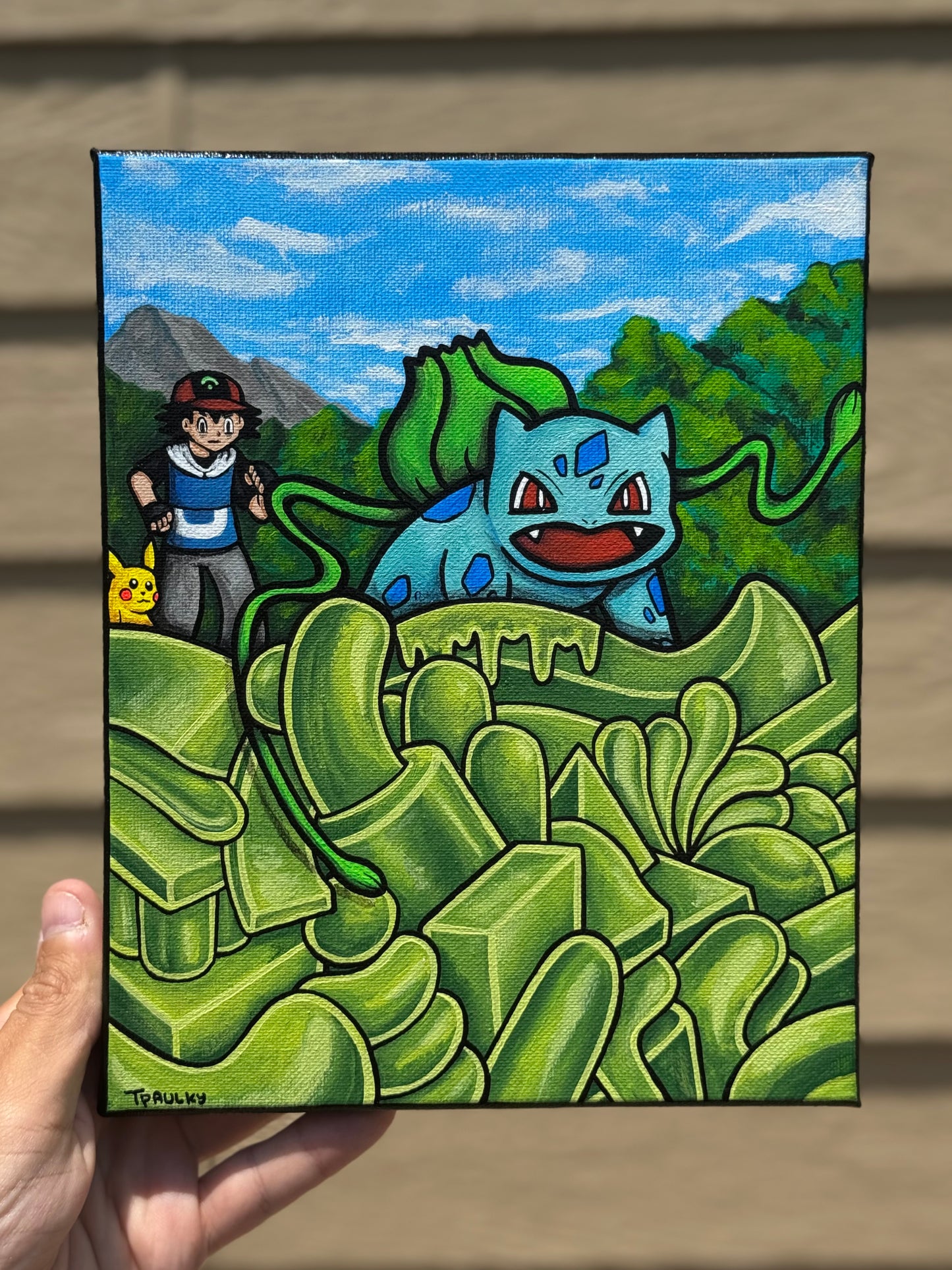 Bulbasaurs Fight Painting